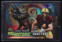 Cam Skattebo 2024 Wild Card Alumination Dino-Might Prehistoric Triceratops Holo Tie Dye #CS RC #14/18 at PristineAuction.com