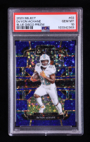 De'Von Achane 2023 Select Prizm Blue Disco #63 #14/25 RC (PSA 10) at PristineAuction.com