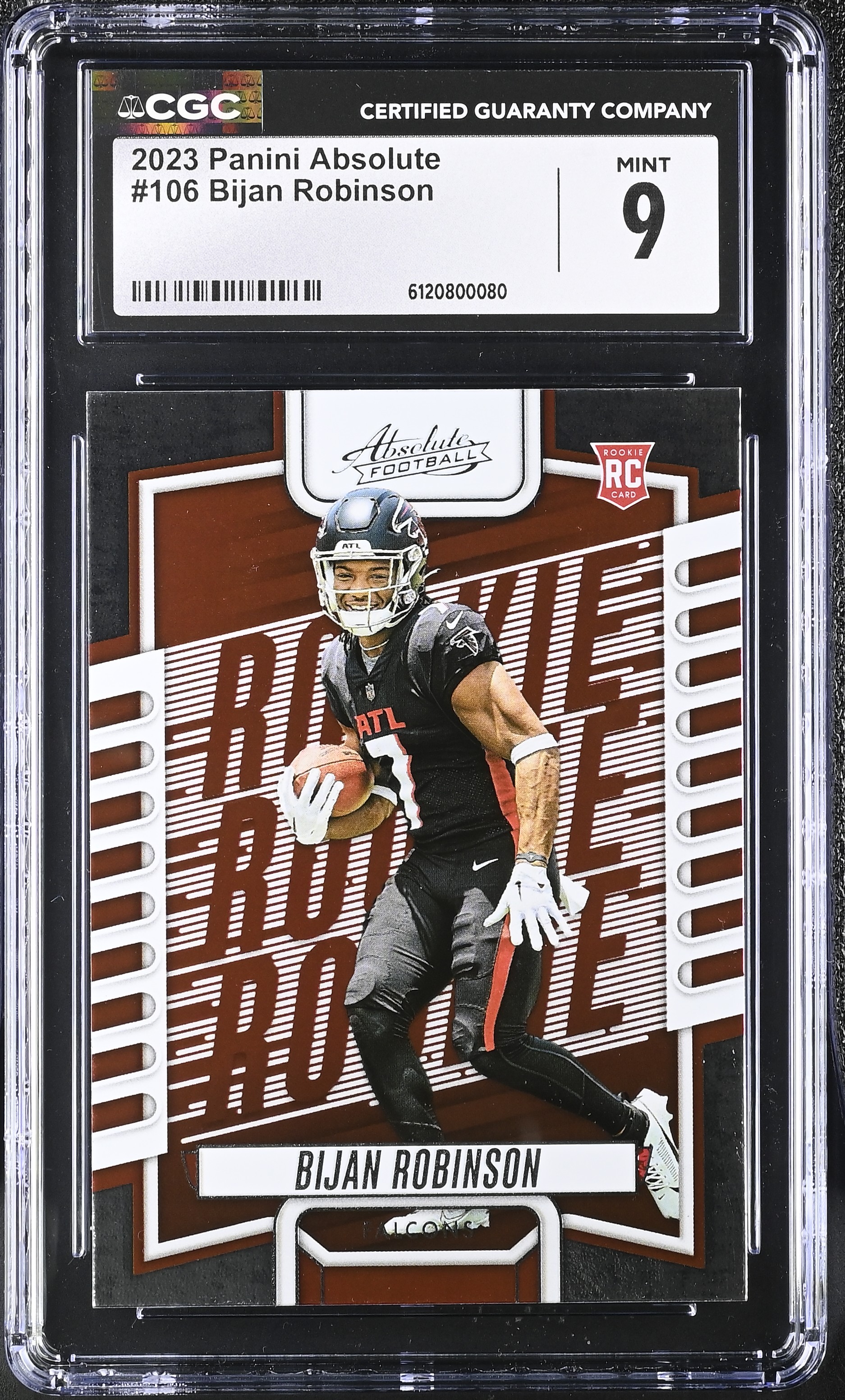 Bijan Robinson 2023 Absolute #106 RC (CGC 9) at PristineAuction.com Bijan Robinson 2023 Absolute #106 RC (CGC 9) at PristineAuction.com