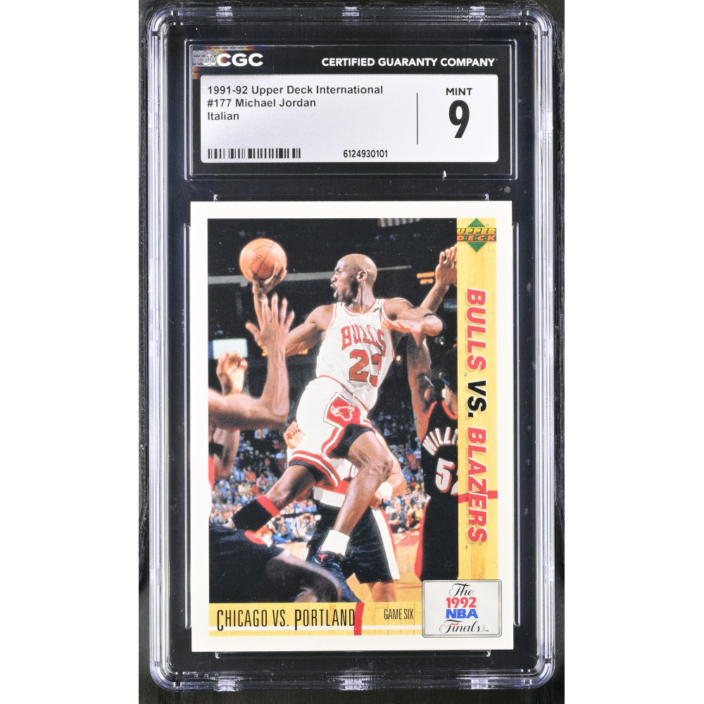 Michael Jordan 1991-92 Upper Deck International Italian FIN #177 (CGC 9) at PristineAuction.com