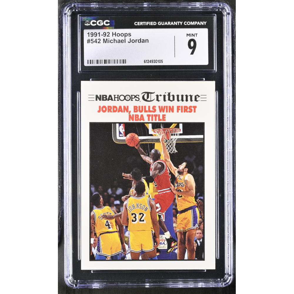 Michael Jordan 1991-92 Hoops FIN #542 (CGC 9) at PristineAuction.com
