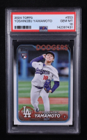 Yoshinobu Yamamoto 2024 Topps #553 RC (PSA 10) at PristineAuction.com