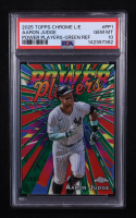 Aaron Judge 2025 Topps Chrome Logofractor Power Players Green Refractors #PP1 #39/99 (PSA 10) at PristineAuction.com