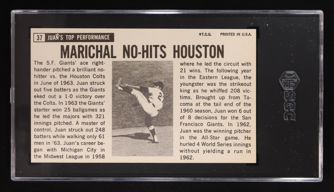 Juan Marichal 1964 Topps Giants #37 (SGC 8) at PristineAuction.com Juan Marichal 1964 Topps Giants #37 (SGC 8) at PristineAuction.com