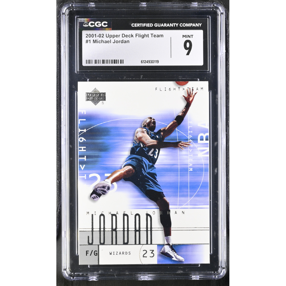 Michael Jordan 2001-02 Upper Deck Flight Team #1 (CGC 9) at PristineAuction.com