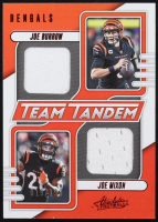 Joe Burrow / Joe Mixon 2023 Absolute Team Tandem Materials #5 #19/199 at PristineAuction.com