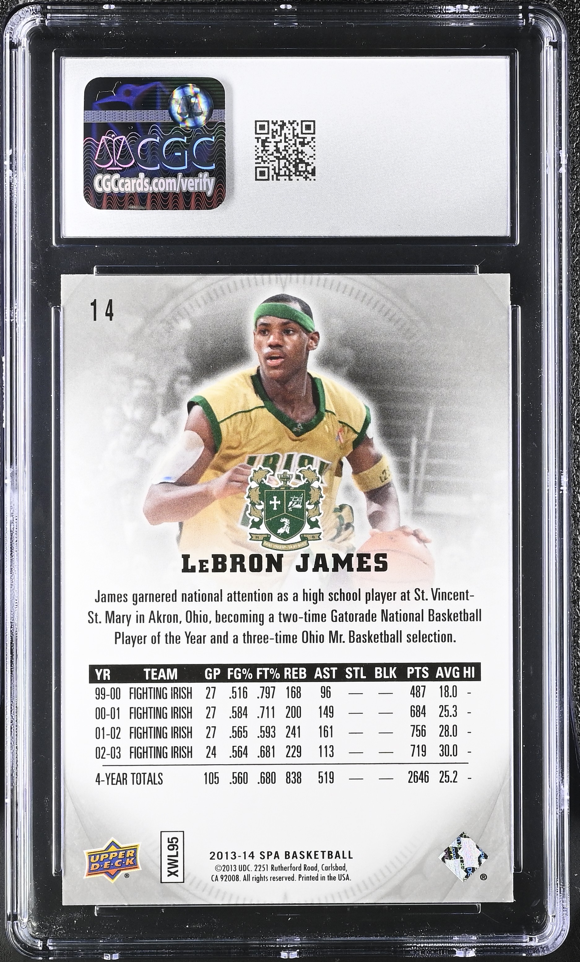 LeBron James 2013-14 SP Authentic #14 (CGC 8) at PristineAuction.com LeBron James 2013-14 SP Authentic #14 (CGC 8) at PristineAuction.com