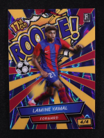 Lamine Yamal 2024 Wild Card Comix Rookie! Red Yellow and Blue RayWave #LY6 RC #4/4 at PristineAuction.com