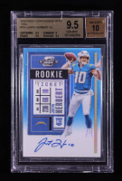 Justin Herbert 2020 Panini Contenders Optic Teal #104 AU RC #45/99 (BGS 9.5 | Autograph Grade 10) at PristineAuction.com