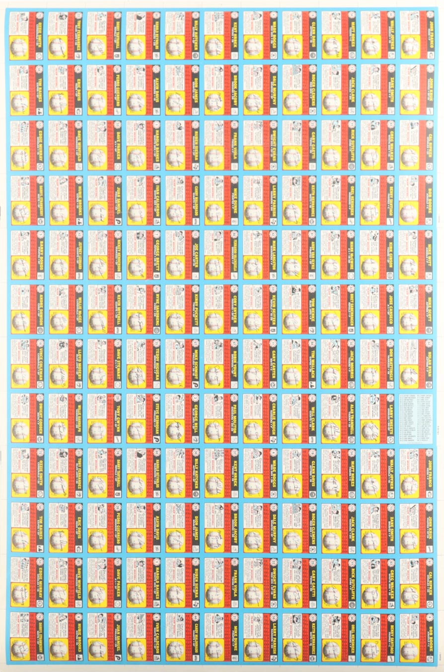 1988 Topps Mini Baseball Uncut Sheet of (132) Cards at PristineAuction.com 1988 Topps Mini Baseball Uncut Sheet of (132) Cards at PristineAuction.com