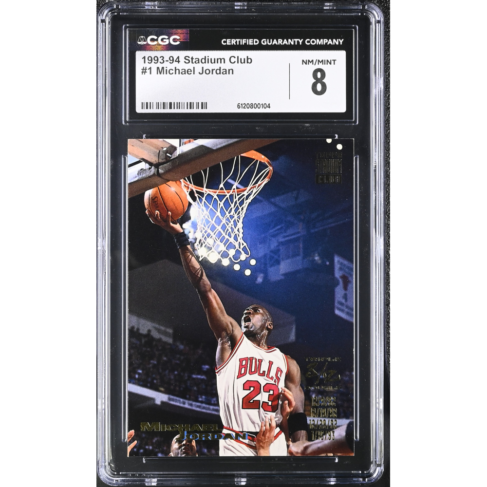 Michael Jordan 1993-94 Stadium Club TD #1 (CGC 8) at PristineAuction.com