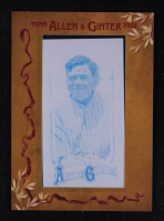 Babe Ruth 2025 Topps Allen and Ginter Mini Framed Printing Plates Cyan #28 #1/1 at PristineAuction.com