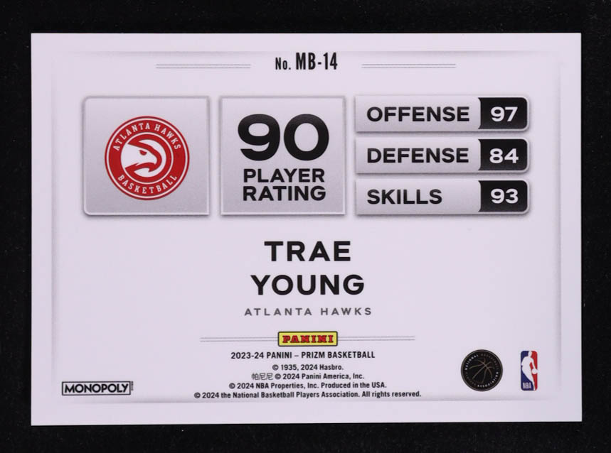 Trae Young 2023-24 Panini Prizm Monopoly Money Blast #MB14 at PristineAuction.com Trae Young 2023-24 Panini Prizm Monopoly Money Blast #MB14 at PristineAuction.com