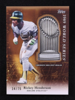 Rickey Henderson 2023 Topps Update Commemorative Postseason Trophy Medallions Gold #PTMRH #34/75 at PristineAuction.com