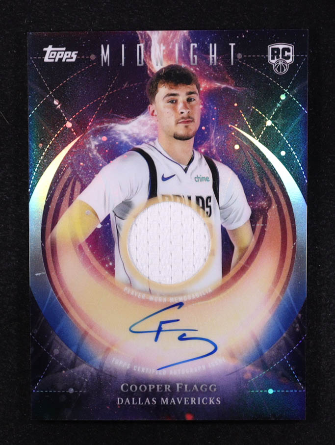 Cooper Flagg 2025-26 Topps Midnight Rookie Jersey Autographs #RJACF RC at PristineAuction.com Cooper Flagg 2025-26 Topps Midnight Rookie Jersey Autographs #RJACF RC at PristineAuction.com