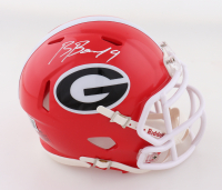 Brock Bowers Signed Georgia Bulldogs Speed Mini Helmet (Beckett) at PristineAuction.com