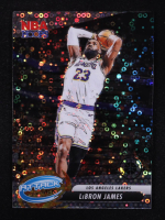 Lebron James 2023-24 Hoops Premium Stock Attack the Rack Disco Prizm #4 at PristineAuction.com