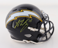 Ladd McConkey Signed Chargers Speed Mini Helmet (Beckett) at PristineAuction.com