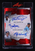 Ken Griffey Jr. / Randy Johnson / Edgar Martinez 2025 Leaf Spectacular Triple Heroe Graphics Spectrum Red #H33 #2/2 at PristineAuction.com