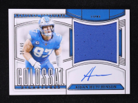Aidan Hutchinson 2024 Panini National Treasures Colossal Material Autographs #CSAHN #08/49 at PristineAuction.com