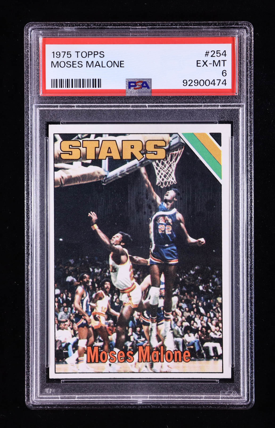 Moses Malone 1975-76 Topps #254 RC (PSA 6) at PristineAuction.com Moses Malone 1975-76 Topps #254 RC (PSA 6) at PristineAuction.com