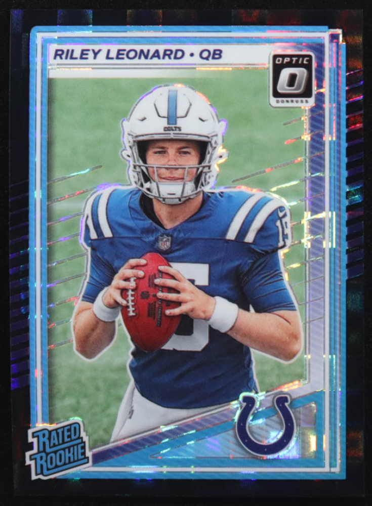 Riley Leonard 2025 Donruss Optic Black Pandora #255 RR RC #14/25