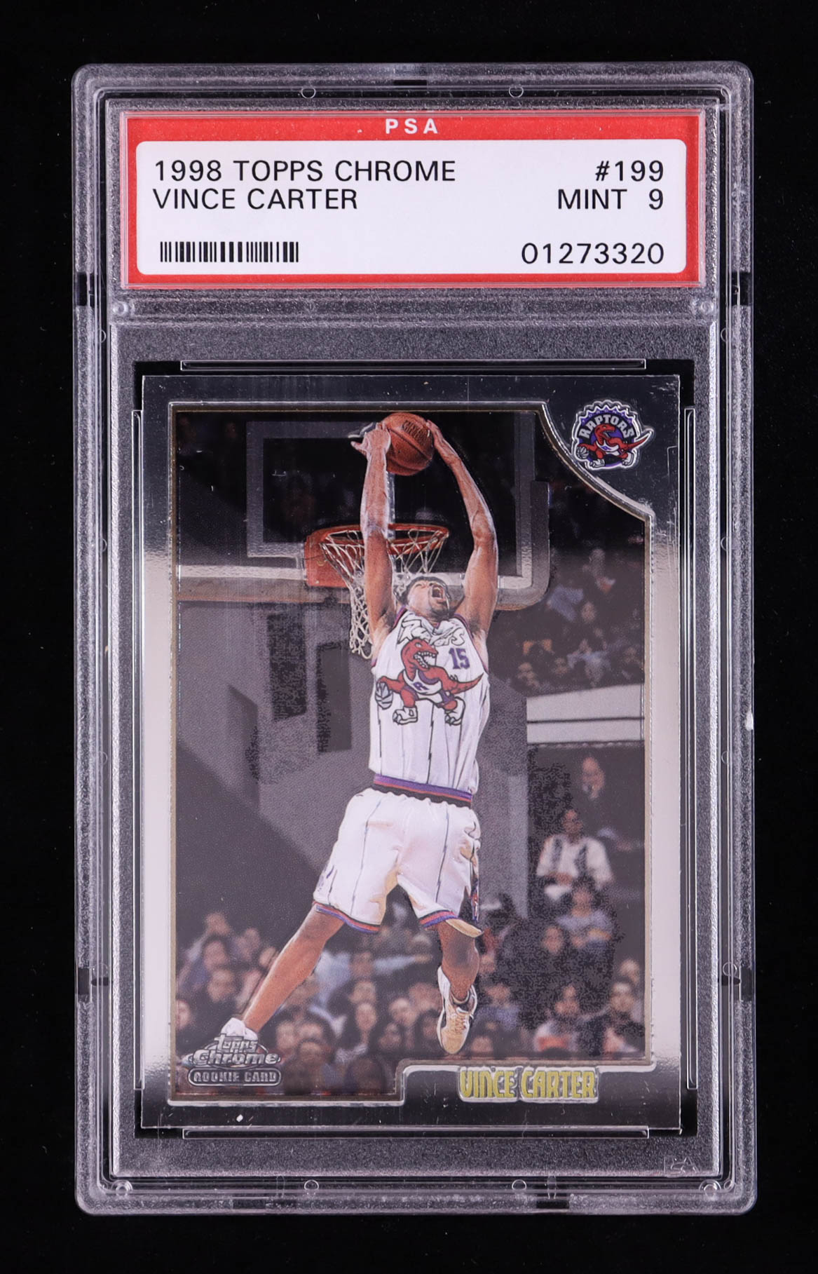 Vince Carter 1998-99 Topps Chrome #199 RC (PSA 9) at PristineAuction.com Vince Carter 1998-99 Topps Chrome #199 RC (PSA 9) at PristineAuction.com