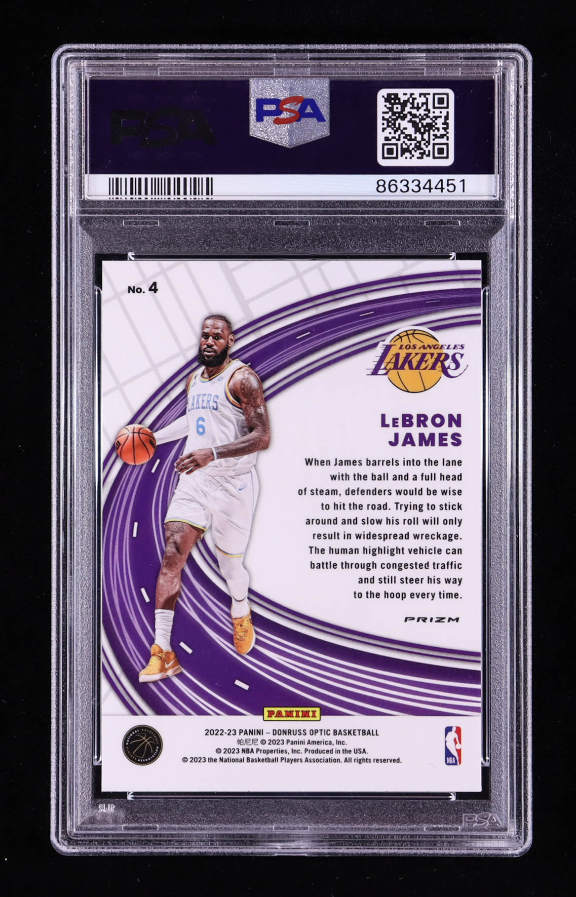 LeBron James 2022-23 Donruss Optic Express Lane Holo #4 (PSA 10) at PristineAuction.com LeBron James 2022-23 Donruss Optic Express Lane Holo #4 (PSA 10) at PristineAuction.com