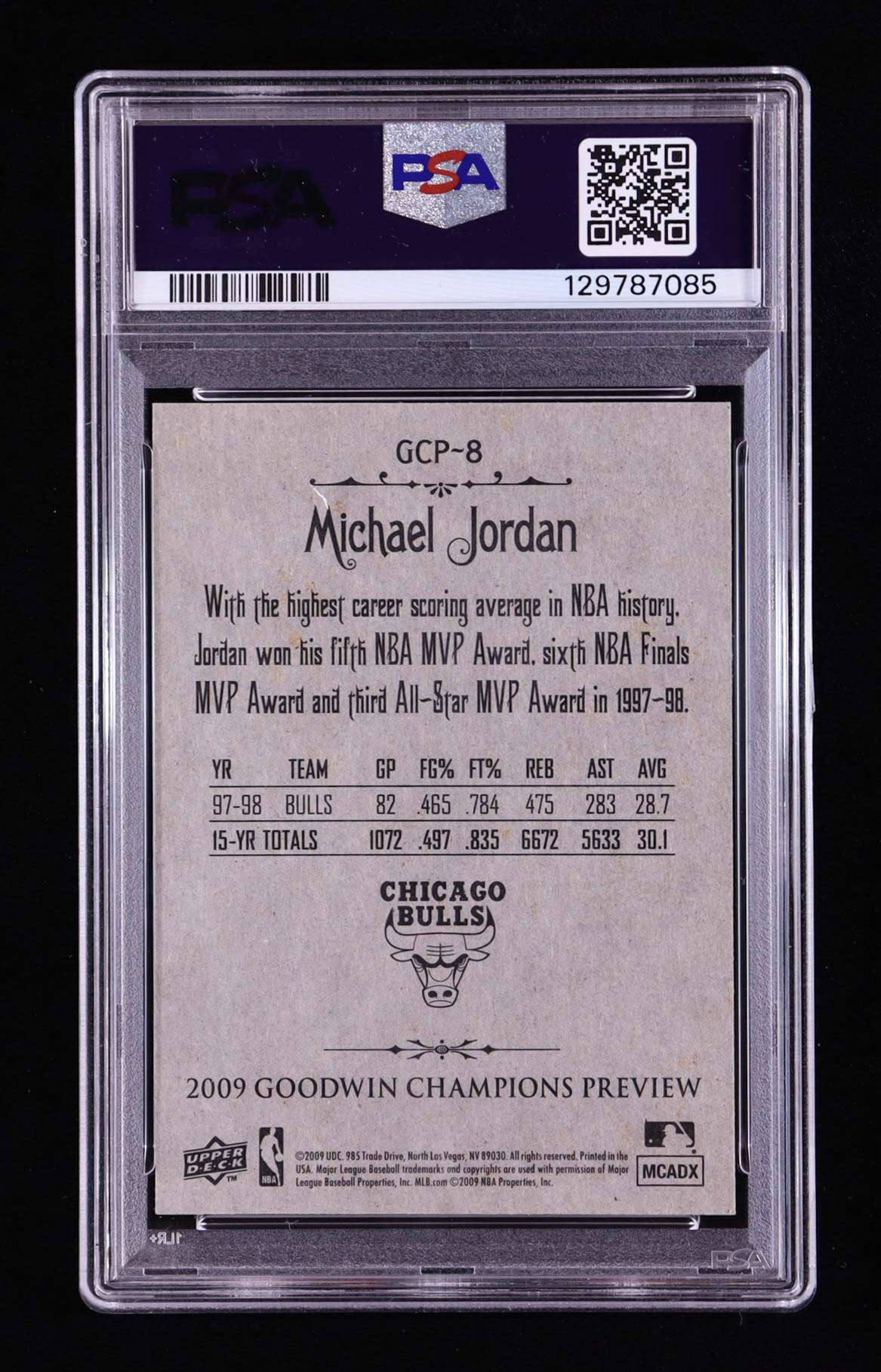 Michael Jordan 2009 Upper Deck Goodwin Champions Preview #GCP8 (PSA 9) at PristineAuction.com Michael Jordan 2009 Upper Deck Goodwin Champions Preview #GCP8 (PSA 9) at PristineAuction.com