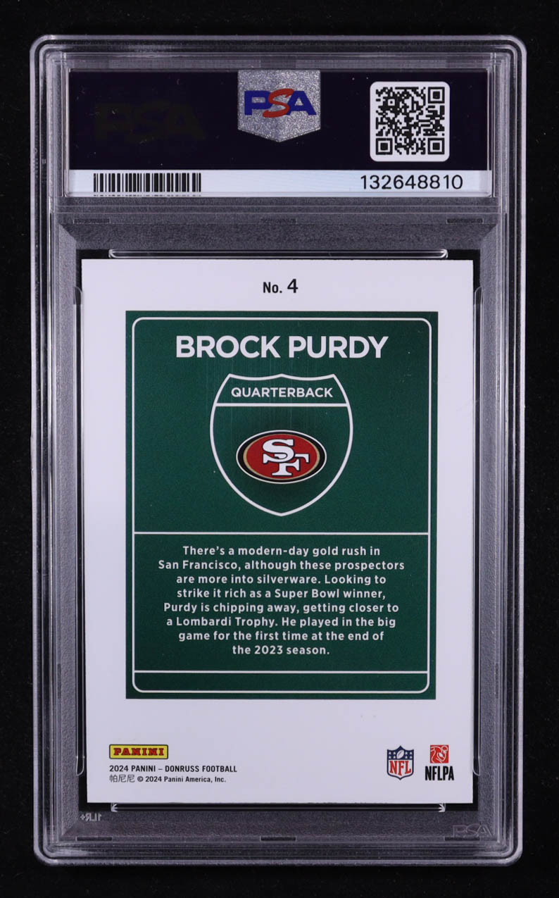 Brock Purdy 2024 Donruss Downtown! #4 (PSA 9) at PristineAuction.com Brock Purdy 2024 Donruss Downtown! #4 (PSA 9) at PristineAuction.com