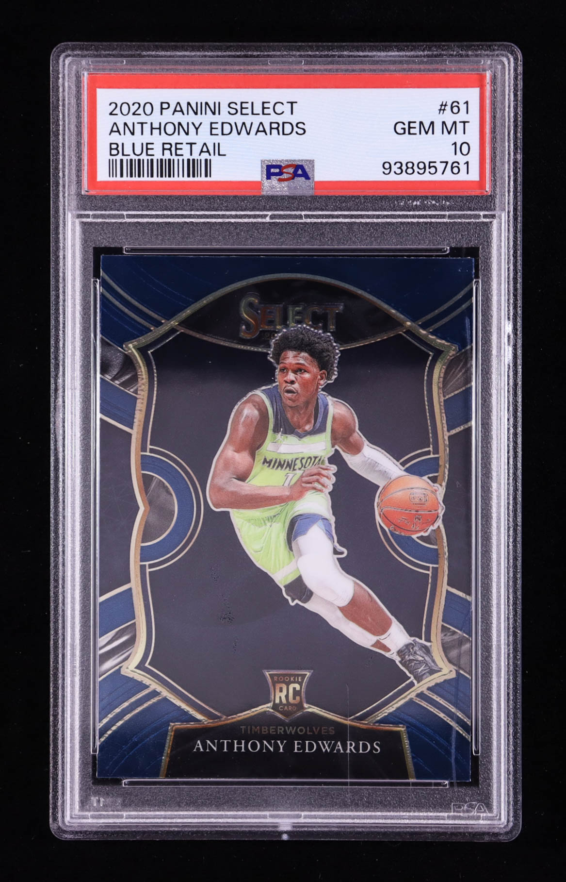 Anthony Edwards 2020-21 Select Blue Retail #61 RC (PSA 10) at PristineAuction.com Anthony Edwards 2020-21 Select Blue Retail #61 RC (PSA 10) at PristineAuction.com