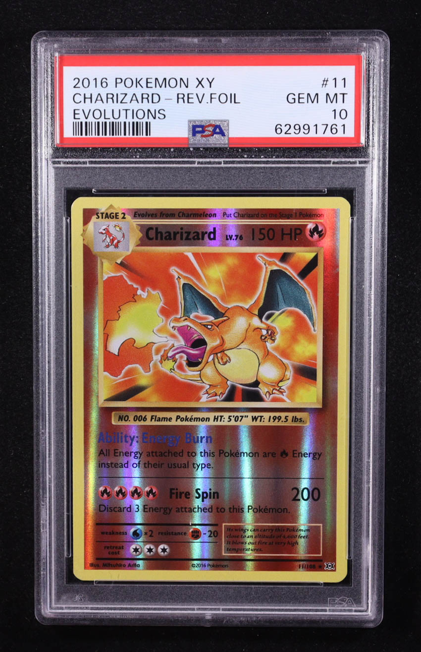 Charizard 2016 Pokemon XY Evolutions Reverse Foil #11 (PSA 10) at PristineAuction.com Charizard 2016 Pokemon XY Evolutions Reverse Foil #11 (PSA 10) at PristineAuction.com