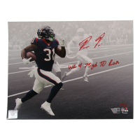 Dameon Pierce Signed Texans LE 11x14 Photo Inscribed "WK 4 75yd TD Run" (Fanatics) at PristineAuction.com