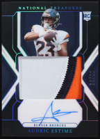 Audric Estime 2024 Panini National Treasures Midnight #175 JSY AU RC #04/20 at PristineAuction.com