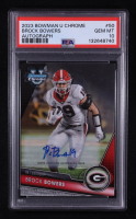 Brock Bowers 2023 Bowman Chrome University Autographs #50 RC (PSA 10) at PristineAuction.com