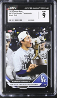Yoshinobu Yamamoto 2025 Topps Now Black Foil #926 #04/10 (CGC 9) at PristineAuction.com