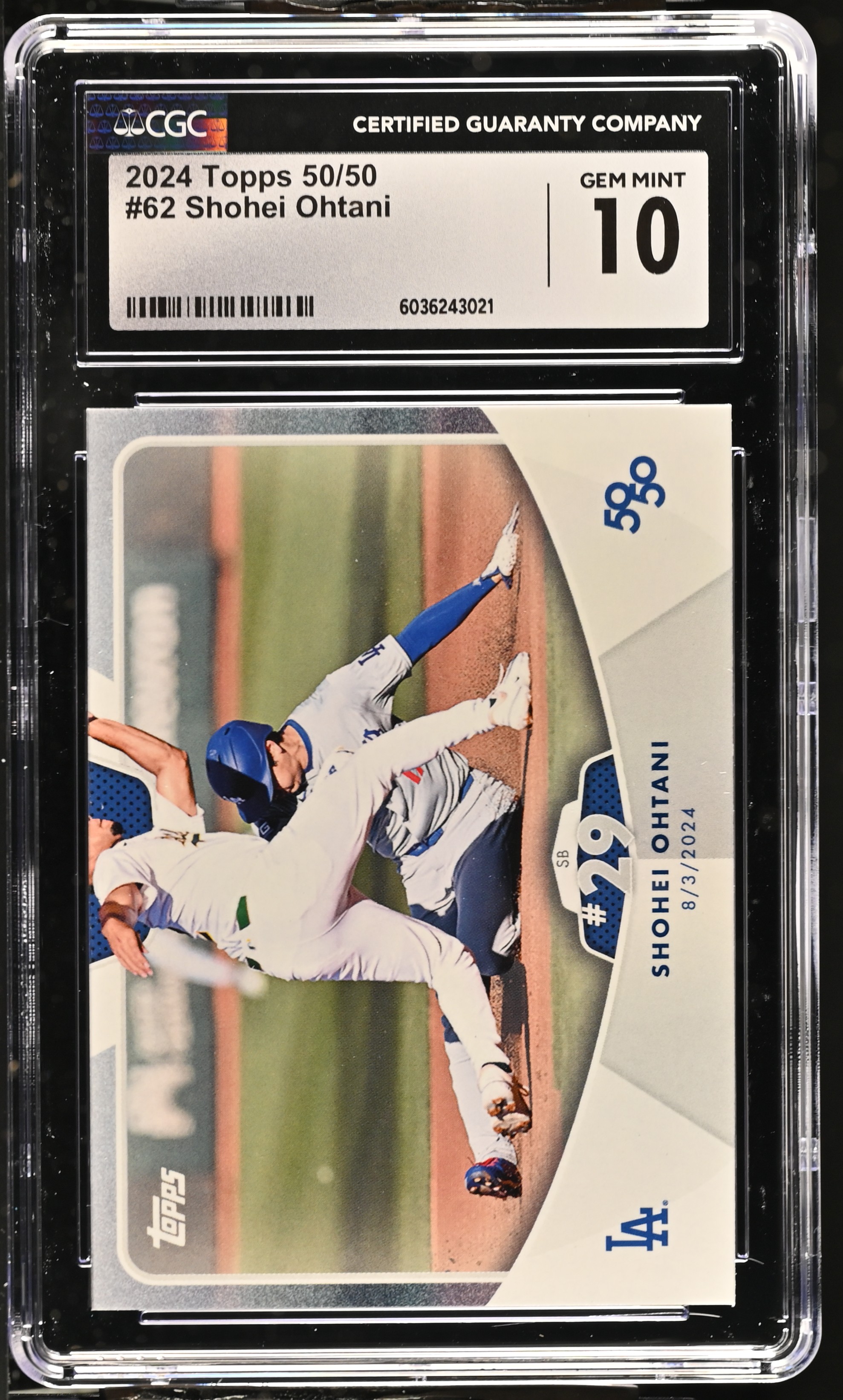 Shohei Ohtani 2024 Topps 50/50 #62 (CGC 10) at PristineAuction.com Shohei Ohtani 2024 Topps 50/50 #62 (CGC 10) at PristineAuction.com