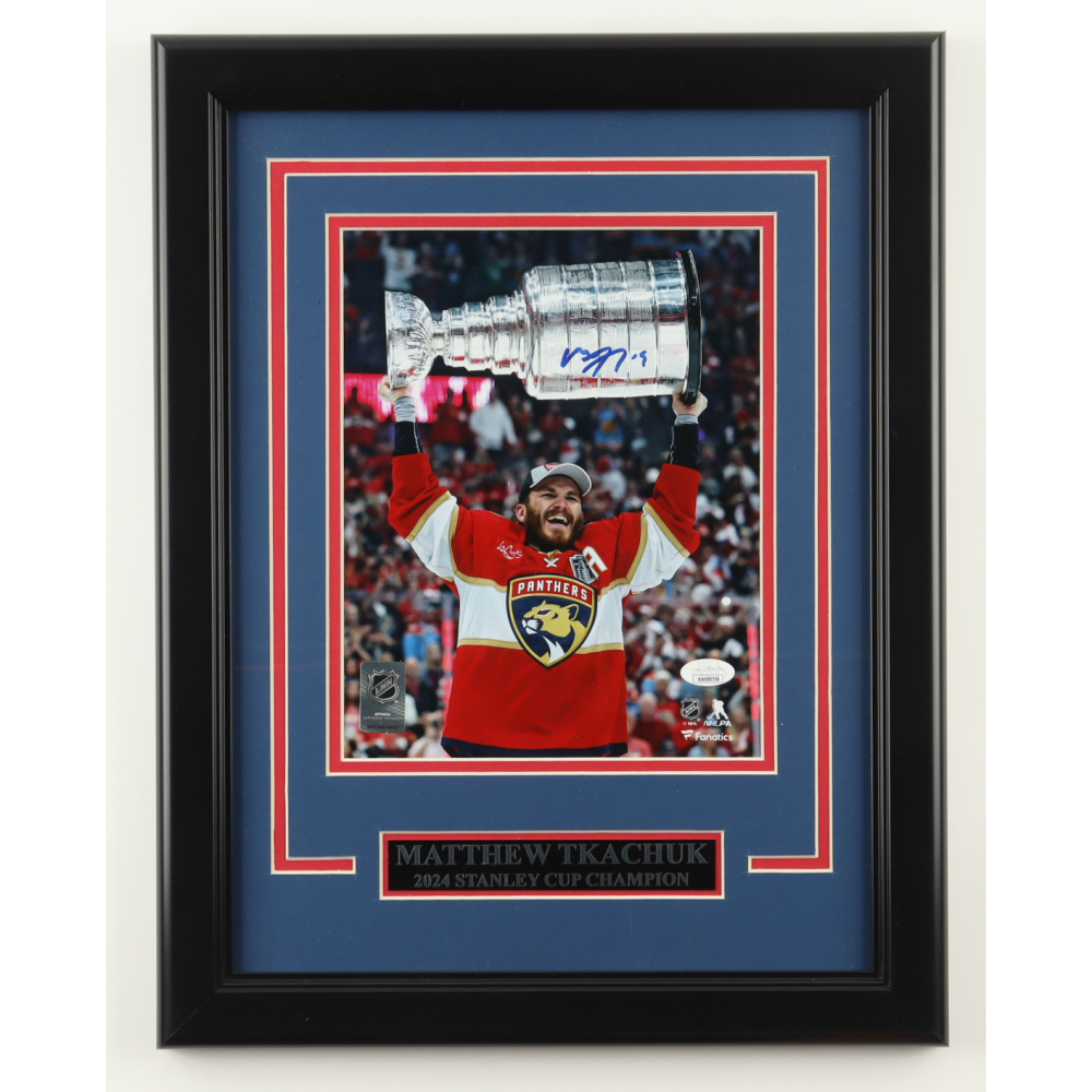 Matthew Tkachuk Signed Panthers Custom Framed Photo Display (JSA) at PristineAuction.com