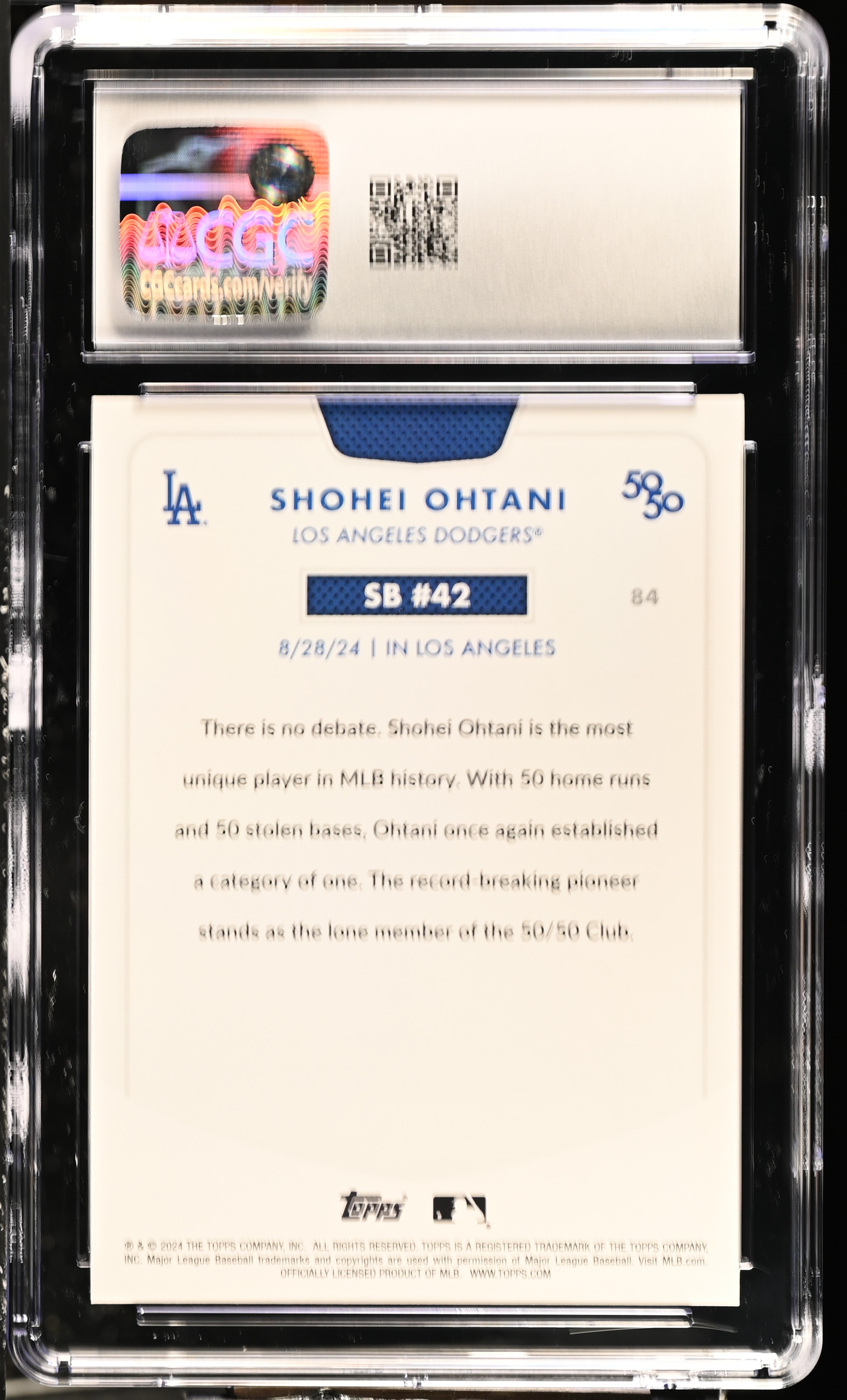 Shohei Ohtani 2024 Topps 50/50 #84 (CGC 10) at PristineAuction.com Shohei Ohtani 2024 Topps 50/50 #84 (CGC 10) at PristineAuction.com
