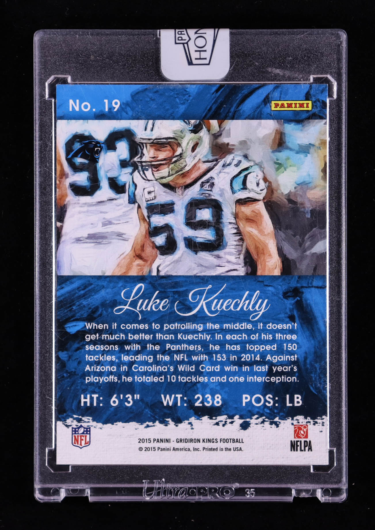 Luke Kuechly 2015 Gridiron Kings Autographs #19 #06/15 at PristineAuction.com Luke Kuechly 2015 Gridiron Kings Autographs #19 #06/15 at PristineAuction.com