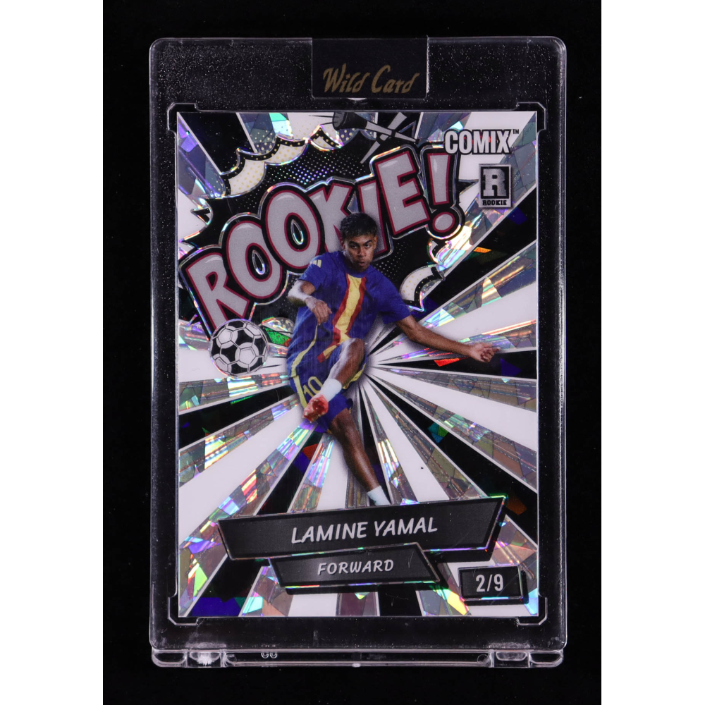 Lamine Yamal 2024 Wild Card Comix Rookie! Crystal Silver #LY13 #2/9 RC at PristineAuction.com
