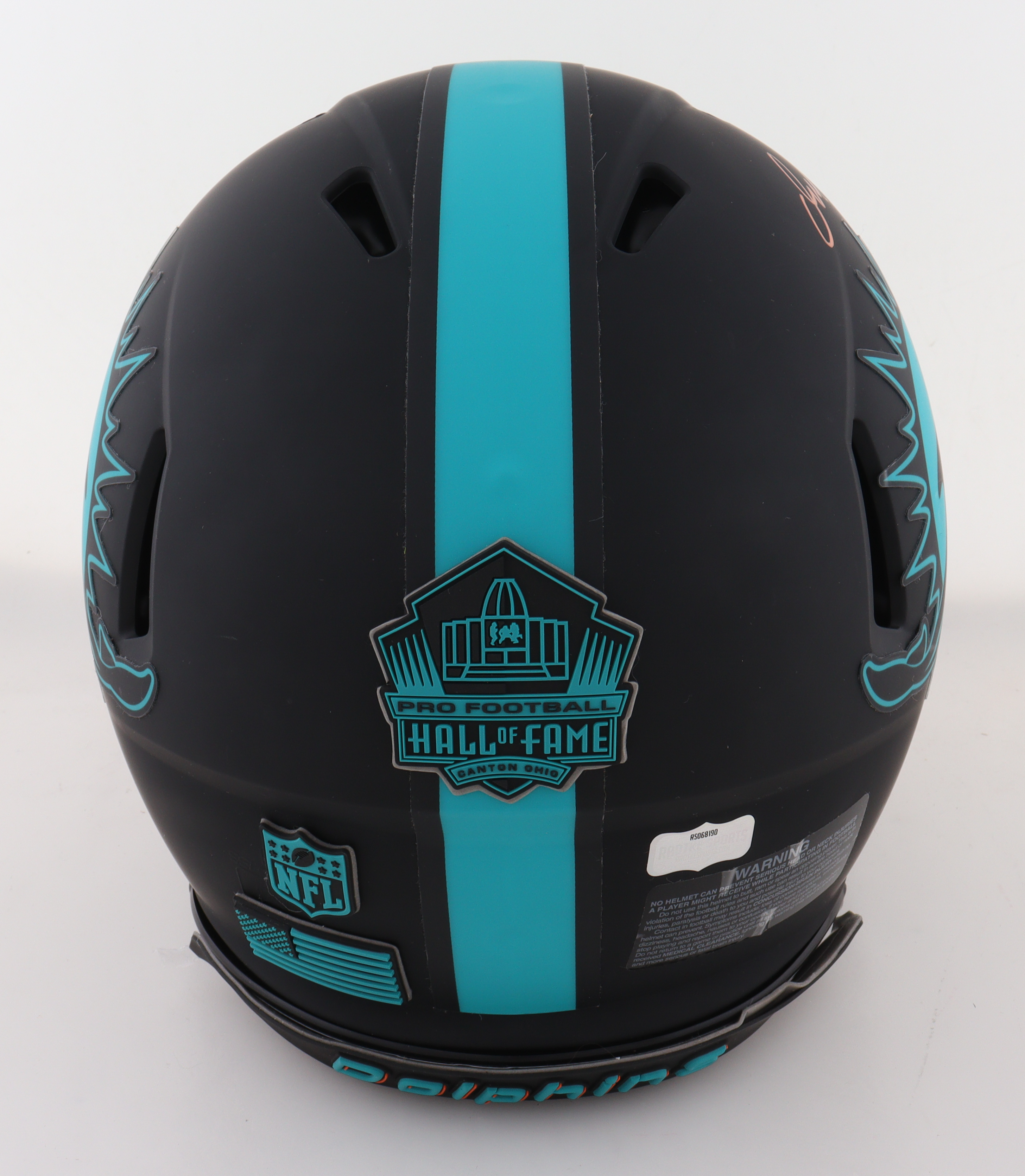 Dan Marino Signed Dolphins Full-Size Authentic On-Field Eclipse Alternate Speed Helmet With Visor (Radtke) at PristineAuction.com Dan Marino Signed Dolphins Full-Size Authentic On-Field Eclipse Alternate Speed Helmet With Visor (Radtke) at PristineAuction.com