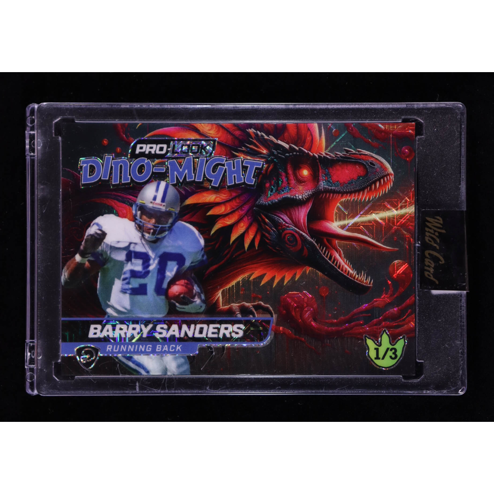Barry Sanders 2025 Wild Card Alumination Pro Look Dino-Might T-Rex Mojo #BS #1/3 at PristineAuction.com