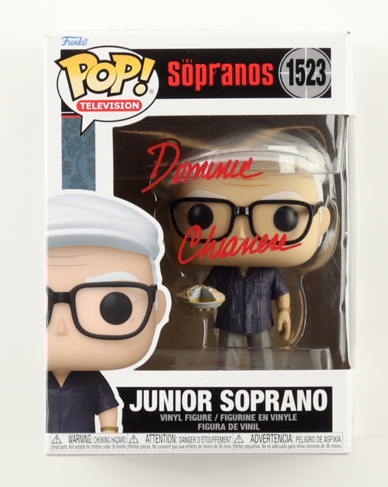 Dominic Chianese Signed "The Sopranos" #1523 Junior Soprano Funko Pop! Vinyl Figure (Beckett) at PristineAuction.com Dominic Chianese Signed "The Sopranos" #1523 Junior Soprano Funko Pop! Vinyl Figure (Beckett) at PristineAuction.com