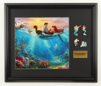 Thomas Kinkade "The Little Mermaid" Custom Framed Print with Set of (4) Character Pins at PristineAuction.com