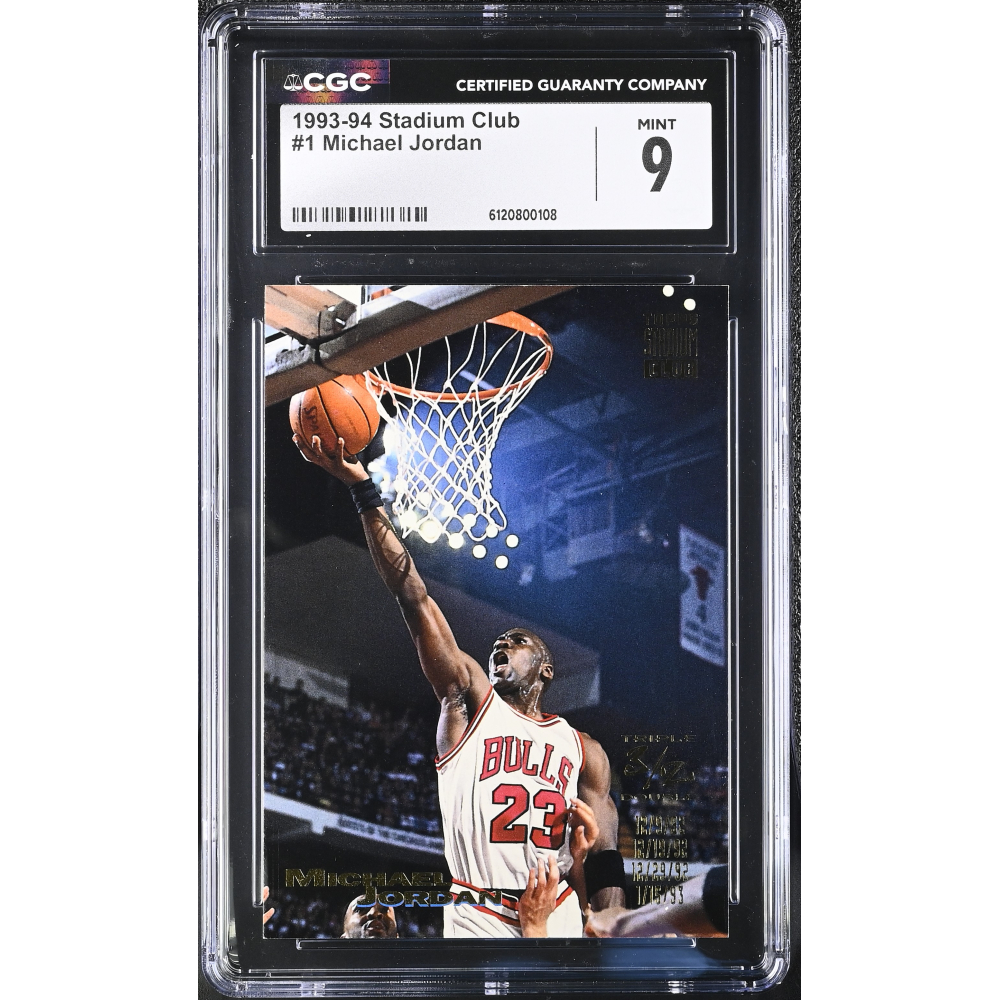 Michael Jordan 1993-94 Stadium Club #1 (CGC 9) at PristineAuction.com
