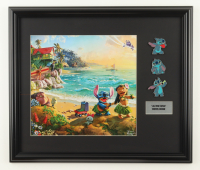 Thomas Kinkade Walt Disney's "Lilo & Stitch" Custom Framed Print Display with (3) Stitch Pins at PristineAuction.com