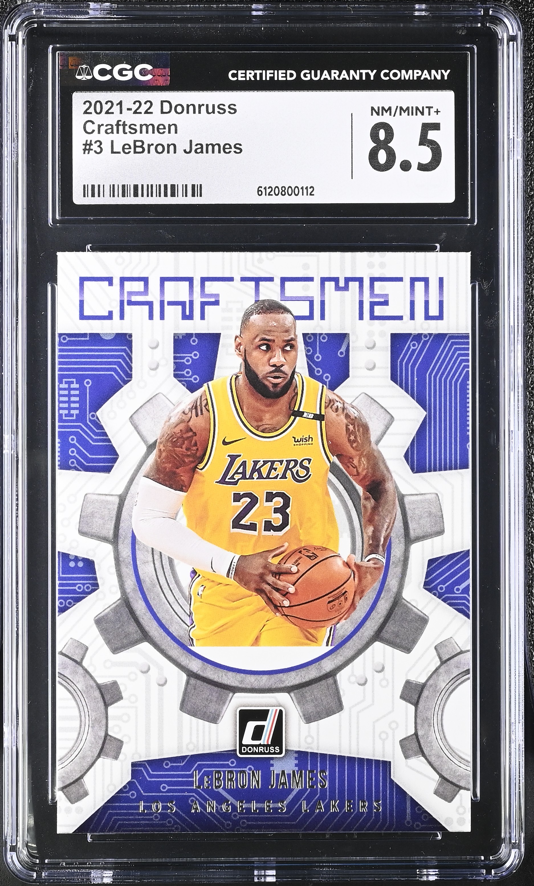 LeBron James 2021-22 Donruss Craftsmen #3 (CGC 8.5) at PristineAuction.com LeBron James 2021-22 Donruss Craftsmen #3 (CGC 8.5) at PristineAuction.com