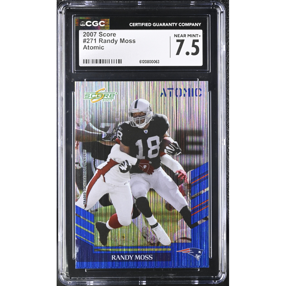 Randy Moss 2007 Score Atomic #271 (CGC 7.5) at PristineAuction.com
