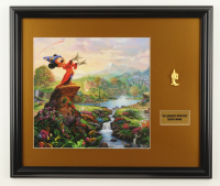 "Walt Disney: Wizard Mickey Mouse" Custom Framed Photo Display with Gold Sorcerer's Apprentice Mickey Pin at PristineAuction.com